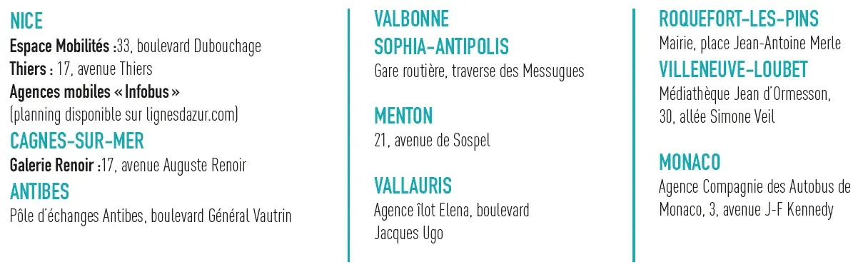 Où trouver la Carte Azur ?
